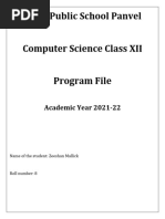 XII Practical Program File Term1 2021 Zeeshan