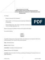 Cabinet Decision No. (10) of 2019 Concerning The Implementing Regulation of Decree Law No. (20) of 2018 On Anti - Money Laundering