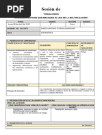 Modelo de Sesion de Aprendizaje Matematica 4to Grado Primaria