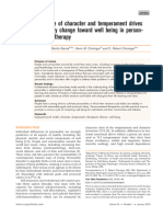 Coherence of Character and Temperament Drives Personality Change Toward Well Being in Person-Centeredtherapy