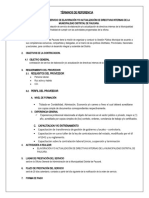 Términos de Referencia de Elaboración de Directivas