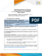 Guía de Actividades y Rúbrica de Evaluación - Unidad 2 - Caso 3 - Identificación de Obligaciones Tributarias