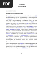 Chapter - I: 1.1 Industry Profile Information Technology in India