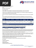 International Student Agreement Letter of Offer - Paul Alexander