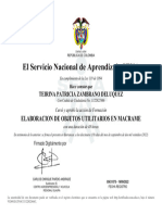 Certificado Curso de Macrame