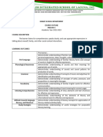 Barbecho - Course Outline - English G1-6 F