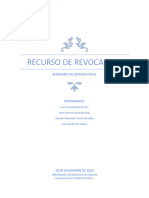 Trabajo Recurso de Revocacion para Evaluacion Segundo Parcial.