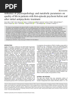 Influence of Psychopathology and Metabolic Parameters en Primeros Episodios Psicoticos