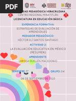 Actividad 2. La Evaluación Educativa en México