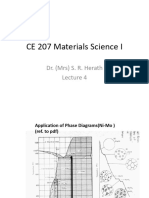 CE 207 Materials Science I Lecture 4-5 Applications of Phase Diagrams