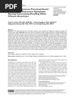 Chao Et Al 2018 Association Between Perceived Social Support and Depressive Symptoms Among Community Dwelling Older