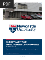 Energy Audit and Improvement Opportunities: For Building X