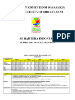 PEMETAAN KI 3 DAN KI4 TEMATIK KELAS 6 Revisi 2018 Semester 1