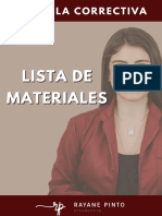 Lista de Materiales - Fórmula Correctiva