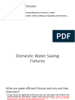 Domestic Water Saving Fixtures