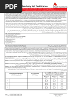 CRS Form For Tax Residency Self Certification