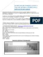 Ejercicios Repaso Examen Fórmulas Nomenclatura Compuestos Binarios 3º Eso