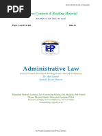 Admin Law Contents With Readings