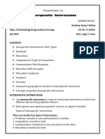 Inter Specific Interaction