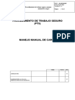 Procedimiento de Trabajo Seguro para Manejo Manual de Cargas