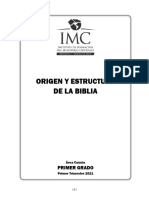 Origen y Estructura de La Biblia