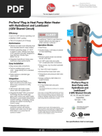 Proterra Plug-In Heat Pump Water Heater With Hydroboost and Leakguard (120V Shared Circuit)