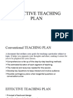 Effective Teaching Plan