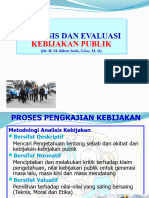 ANALISIS Dan EVALUASI - KEBIJAKAN PUBLIK