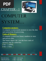 CHAPTER - 1 Computer System