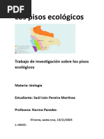 Trabajo de Investigación Sobre Los Pisos Ecológicos