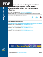 Front Dynamics in Exchange Flow of Two Immiscible Iso-Viscous Fluids in Two-Dimensional Straight and Curved Plane Channels