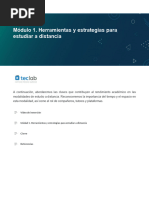 Módulo 1. Herramientas y Estrategias para Estudiar A Distancia