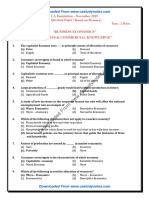 ECO - BCK Nov 19 Question Paper With Ans