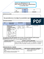 Sesión de Aprendizaje - Cyt - 11 Aip Agosto