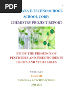 Study of Insecticides and Pesticides in Vegetables Project