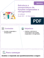 Estrutura e Nomenclatura de Funções Oxigenadas e Nitrogenadas