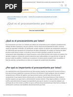 ¿Qué Es El Procesamiento Por Lotes - Explicación de Los Sistemas de Procesamiento Por Lotes - AWS