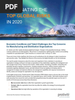 KL - 2020-Top Risks Survey-Manufacturing-Distribution-Industry-Group-Protiviti