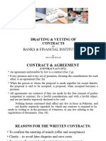 Drafting and Vetting of Contracts Relating To Banking