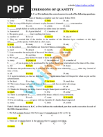 (LUYỆN TẬP - VN) EXPRESSIONS OF QUANTITY - KEY