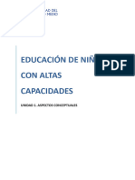 Unidad 1 - Educación de Niños Con Altas Capacidades