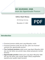 Pertemuan 15 - Fractional Premium and Apportionable Premium