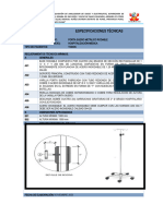 01.68 - M-105 - Porta Suero Metalico Rodable