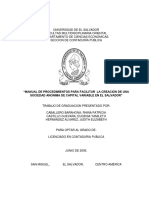 Manual de Procedimientos para Facilitar La Creacion de Una Sociedad Anonima de Capital Variable en El Salvador