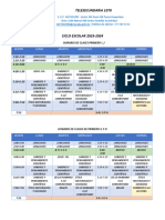 Horario de Clases Borrador 2023-2024