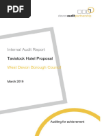 Devon Audit Partnership Report - Tavistock Hotel Proposal