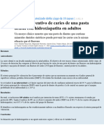 Efecto Preventivo de Caries de Una Pasta Dental Con Hidroxiapatita en Adultos