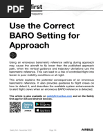 Use The Correct Baro Setting For Approach