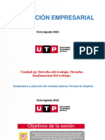 SESION 12 Suspensión y Extinción Del Contrato Laboral, Formas de Despido.