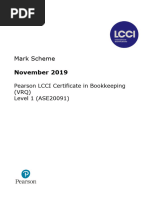 ASE20091 Mark Scheme November 2019